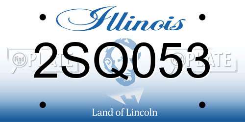 2SQ053 Illinois License Plate