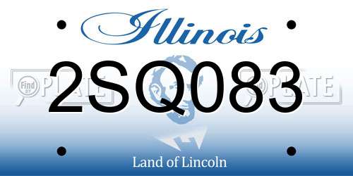 2SQ083 Illinois License Plate