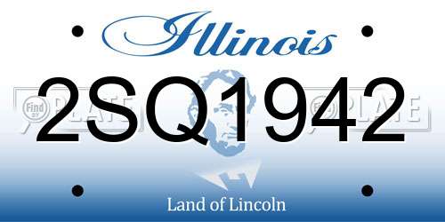 2SQ1942 Illinois License Plate