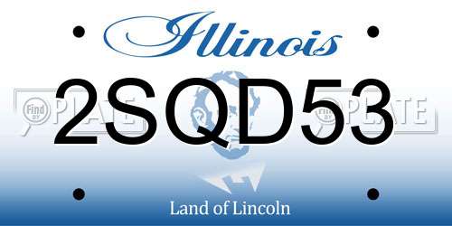 2SQD53 Illinois License Plate