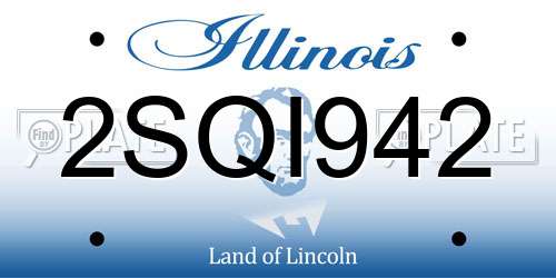 2SQI942 Illinois License Plate