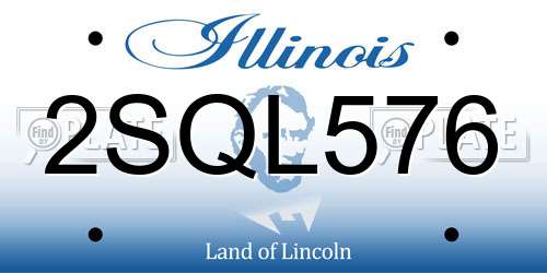 2SQL576 Illinois License Plate