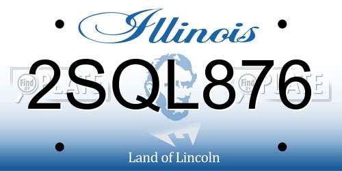 2SQL876 Illinois License Plate