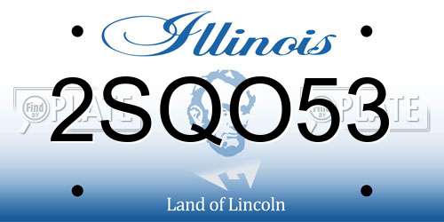2SQO53 Illinois License Plate
