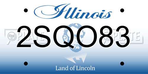 2SQO83 Illinois License Plate