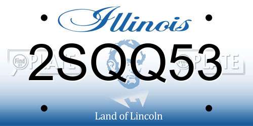 2SQQ53 Illinois License Plate