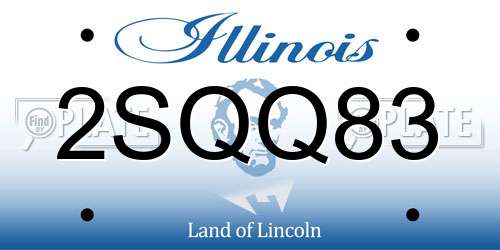 2SQQ83 Illinois License Plate