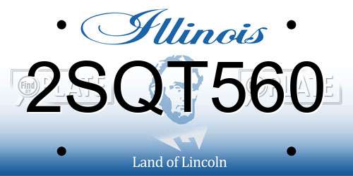 2SQT560 Illinois License Plate