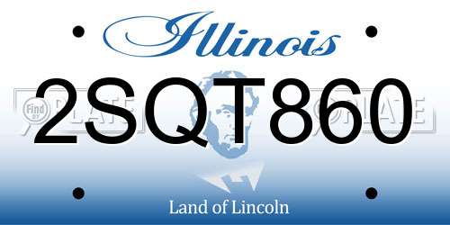 2SQT860 Illinois License Plate
