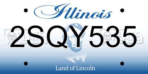 2SQY535 Illinois License Plate
