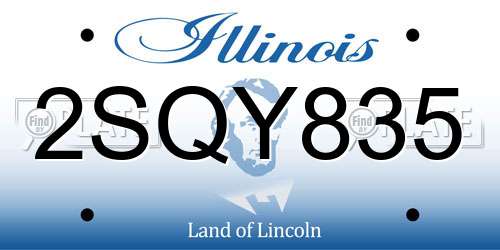 2SQY835 Illinois License Plate