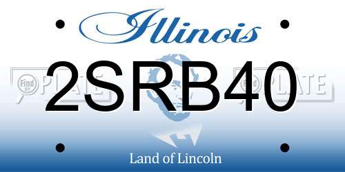 2SRB40 Illinois License Plate