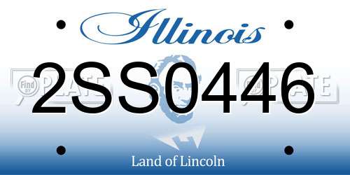 2SS0446 Illinois License Plate