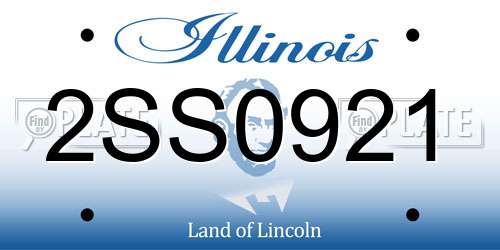 2SS0921 Illinois License Plate