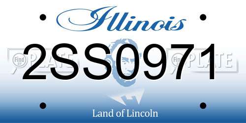 2SS0971 Illinois License Plate