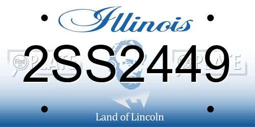 2SS2449 Illinois License Plate