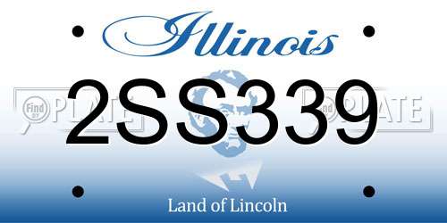 2SS339 Illinois License Plate
