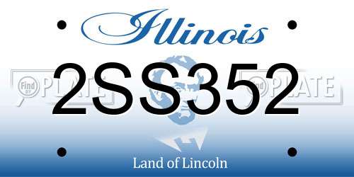 2SS352 Illinois License Plate