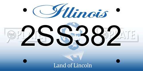 2SS382 Illinois License Plate