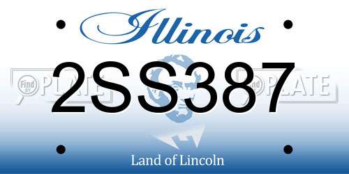 2SS387 Illinois License Plate