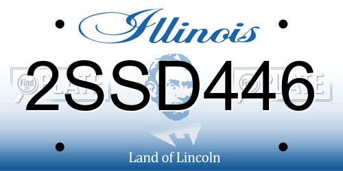 2SSD446 Illinois License Plate