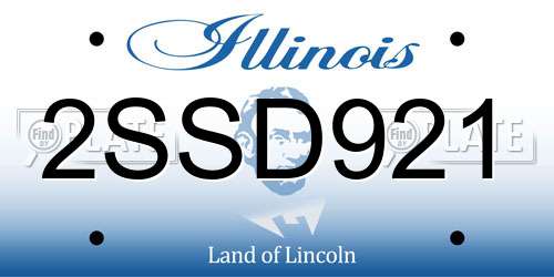 2SSD921 Illinois License Plate