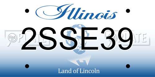 2SSE39 Illinois License Plate