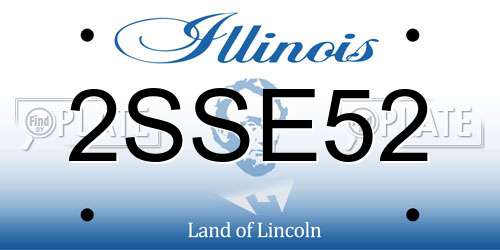 2SSE52 Illinois License Plate