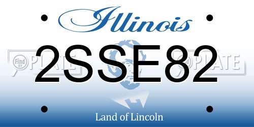 2SSE82 Illinois License Plate