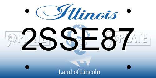 2SSE87 Illinois License Plate