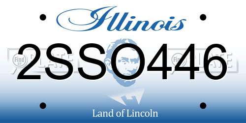 2SSO446 Illinois License Plate
