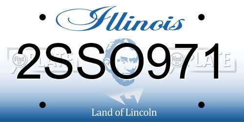 2SSO971 Illinois License Plate