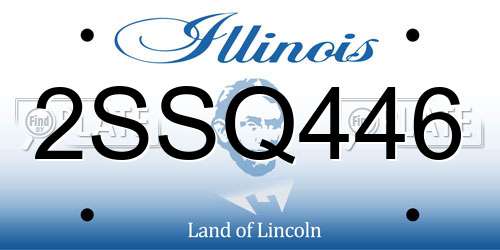 2SSQ446 Illinois License Plate
