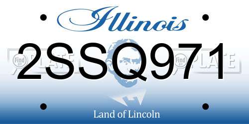 2SSQ971 Illinois License Plate