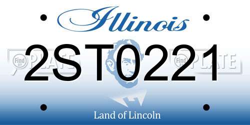 2ST0221 Illinois License Plate