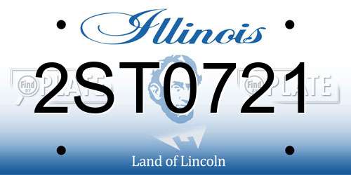 2ST0721 Illinois License Plate