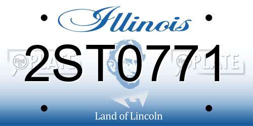 2ST0771 Illinois License Plate