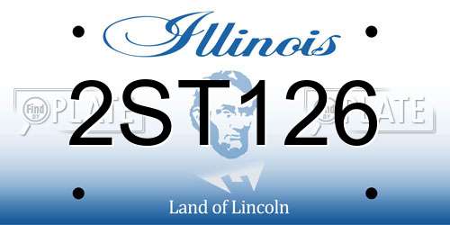 2ST126 Illinois License Plate