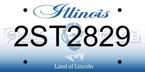 2ST2829 Illinois License Plate