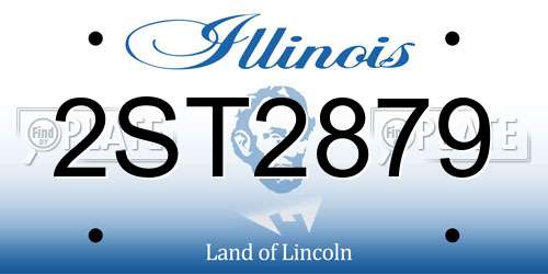 2ST2879 Illinois License Plate