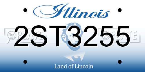 2ST3255 Illinois License Plate
