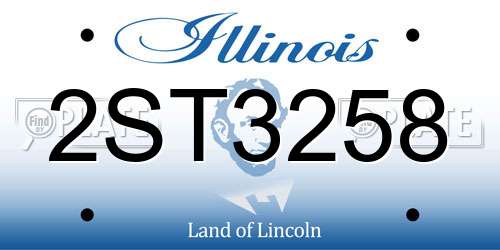 2ST3258 Illinois License Plate
