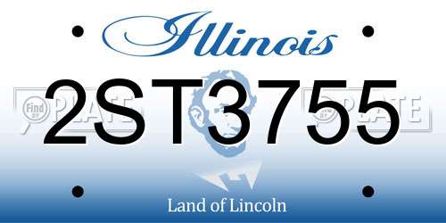 2ST3755 Illinois License Plate