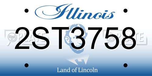 2ST3758 Illinois License Plate