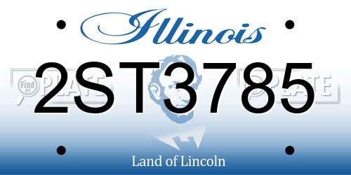 2ST3785 Illinois License Plate