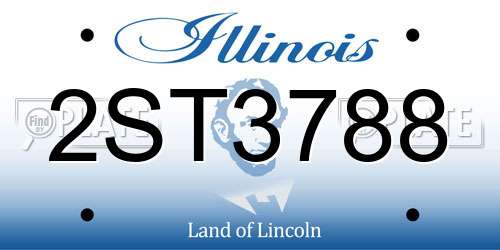 2ST3788 Illinois License Plate