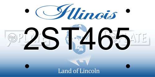 2ST465 Illinois License Plate