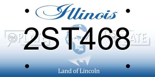 2ST468 Illinois License Plate