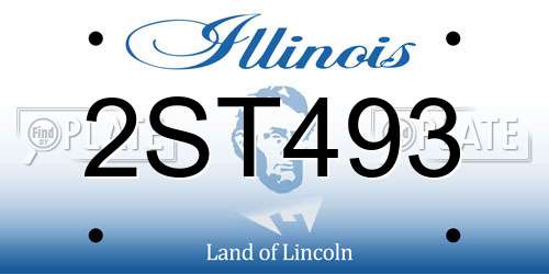 2ST493 Illinois License Plate