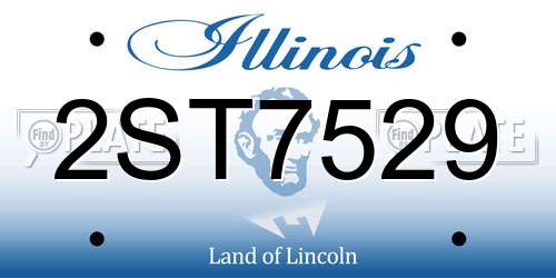 2ST7529 Illinois License Plate
